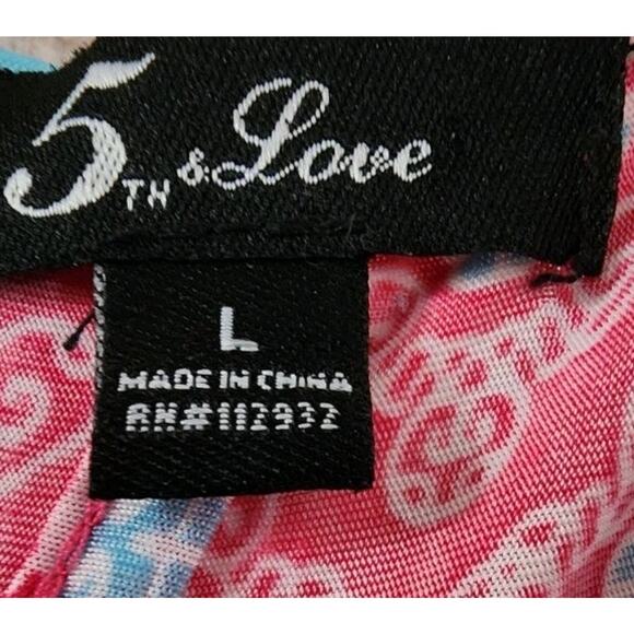 5th and Love Pink Boho Maxi Dress With Dolman Sleeves Boho Gypsy Size Large - Picture 4 of 9